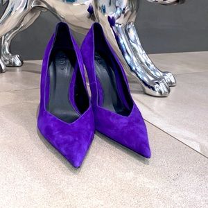 SOLD OUT ZARA PURPLE SUEDE POINTED HEELS